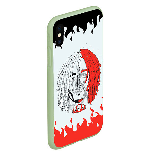 Чехол iPhone XS Max матовый LIL PUMP ЛИЛ ПАМП Z / 3D-Салатовый – фото 2