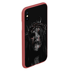 Чехол iPhone XS Max матовый Joey Jordison, цвет: 3D-красный — фото 2