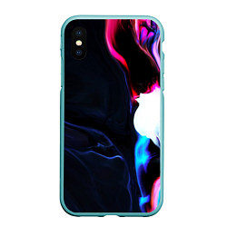 Чехол iPhone XS Max матовый Абстракция, цвет: 3D-мятный