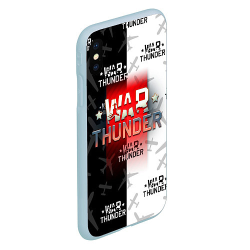 Чехол iPhone XS Max матовый WAR THUNDER ВАР ТАНДЕР / 3D-Голубой – фото 2