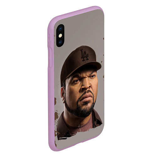 Чехол iPhone XS Max матовый Ice Cube Айс Куб Z / 3D-Сиреневый – фото 2