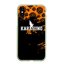 Чехол iPhone XS Max матовый KARASUNO КАРАСУНО, цвет: 3D-салатовый