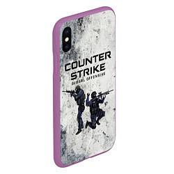 Чехол iPhone XS Max матовый COUNTER TERRORIST CS GO Z, цвет: 3D-фиолетовый — фото 2