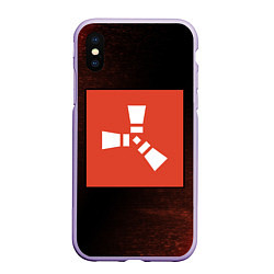 Чехол iPhone XS Max матовый РАСТ - Глитч, цвет: 3D-светло-сиреневый