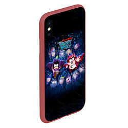 Чехол iPhone XS Max матовый Супергеройская команда, цвет: 3D-красный — фото 2
