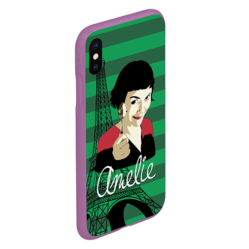 Чехол iPhone XS Max матовый Amelie / 3D-Фиолетовый – фото 2