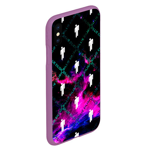 Чехол iPhone XS Max матовый BILLIE EILISH / 3D-Фиолетовый – фото 2