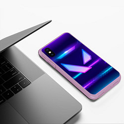 Чехол iPhone XS Max матовый Valorant, цвет: 3D-сиреневый — фото 2