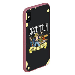 Чехол iPhone XS Max матовый LED ZEPPELIN ЛЕД ЗЕППЕЛИН Z, цвет: 3D-малиновый — фото 2