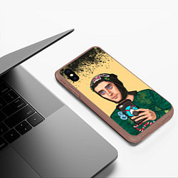 Чехол iPhone XS Max матовый Джаред Лето Jared Leto Z, цвет: 3D-коричневый — фото 2