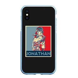 Чехол iPhone XS Max матовый Jonathan JoJo, цвет: 3D-голубой