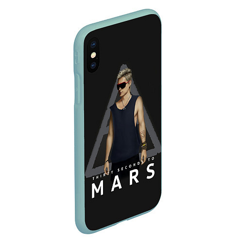 Чехол iPhone XS Max матовый Джаред Лето Jared Leto Z / 3D-Мятный – фото 2