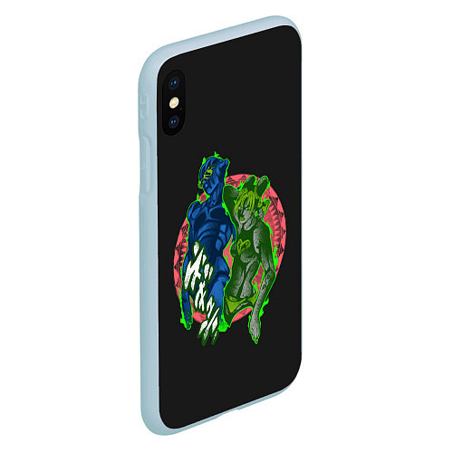 Чехол iPhone XS Max матовый Stone Ocean JoJo / 3D-Голубой – фото 2