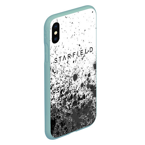 Чехол iPhone XS Max матовый Starfield - Powder / 3D-Мятный – фото 2