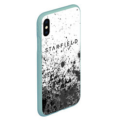 Чехол iPhone XS Max матовый Starfield - Powder, цвет: 3D-мятный — фото 2