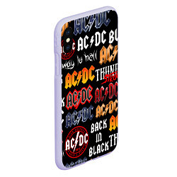 Чехол iPhone XS Max матовый AC DC LOGOBOMBING, цвет: 3D-светло-сиреневый — фото 2