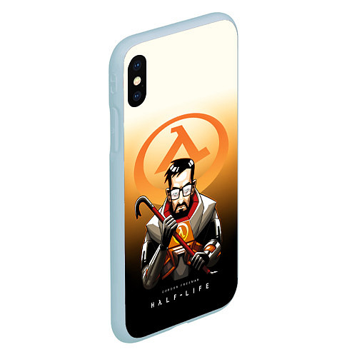 Чехол iPhone XS Max матовый FREEMAN HALF-LIFE Z / 3D-Голубой – фото 2