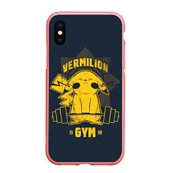 Чехол iPhone XS Max матовый Vermilion gym