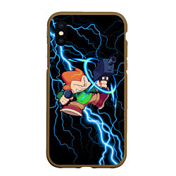 Чехол iPhone XS Max матовый Пико Pico Молния