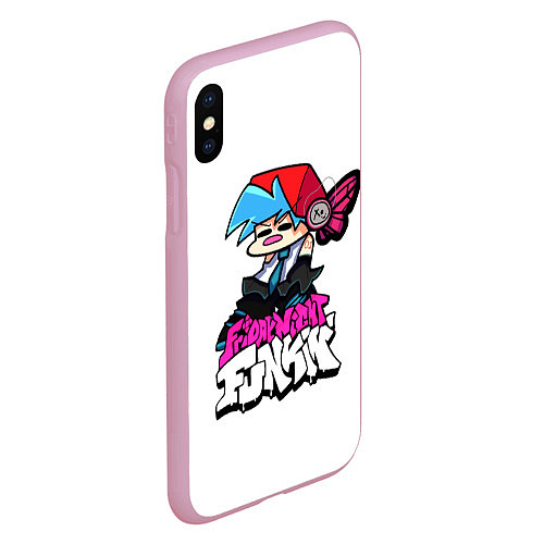 Чехол iPhone XS Max матовый Бойфренд Boyfriend / 3D-Розовый – фото 2