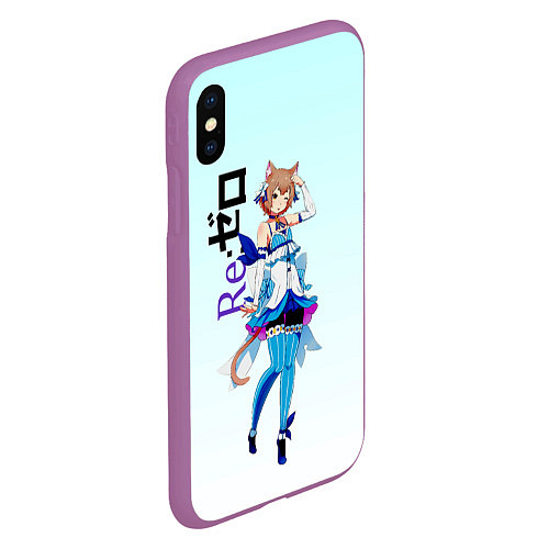 Чехол iPhone XS Max матовый Феликс Аргайл Re: Zero / 3D-Фиолетовый – фото 2