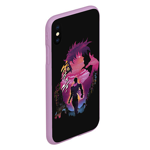 Чехол iPhone XS Max матовый Joseph Joestar / 3D-Сиреневый – фото 2