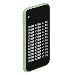 Чехол iPhone XS Max матовый Ora Ora JoJo, цвет: 3D-салатовый — фото 2