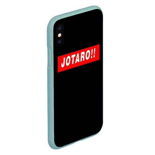 Чехол iPhone XS Max матовый Jotaro!! / 3D-Мятный – фото 2