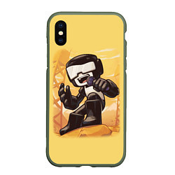 Чехол iPhone XS Max матовый Танкист Tankman