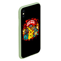 Чехол iPhone XS Max матовый Dead inside, цвет: 3D-салатовый — фото 2