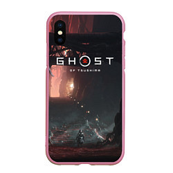 Чехол iPhone XS Max матовый Samurai Ghost of Tsushima Z, цвет: 3D-розовый