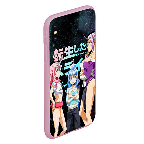 Чехол iPhone XS Max матовый Румиру, Шуна и Шион, / 3D-Розовый – фото 2