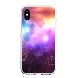 Чехол iPhone XS Max матовый Космос, сияние и звезды