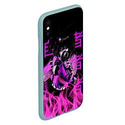 Чехол iPhone XS Max матовый Аниме Девушка Киберпанк, цвет: 3D-мятный — фото 2
