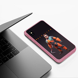 Чехол iPhone XS Max матовый FREEMAN ФРИМАН HALF LIFE Z, цвет: 3D-малиновый — фото 2