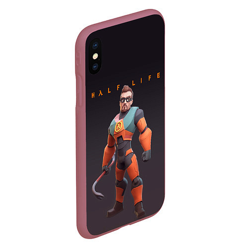 Чехол iPhone XS Max матовый FREEMAN ФРИМАН HALF LIFE Z / 3D-Малиновый – фото 2