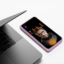 Чехол iPhone XS Max матовый HALF-LIFE FREEMAN ФРИМАН Z, цвет: 3D-сиреневый — фото 2