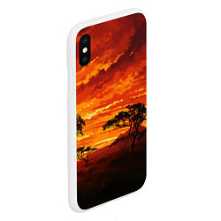 Чехол iPhone XS Max матовый АФРИКАНСКАЯ САВАННА, цвет: 3D-белый — фото 2