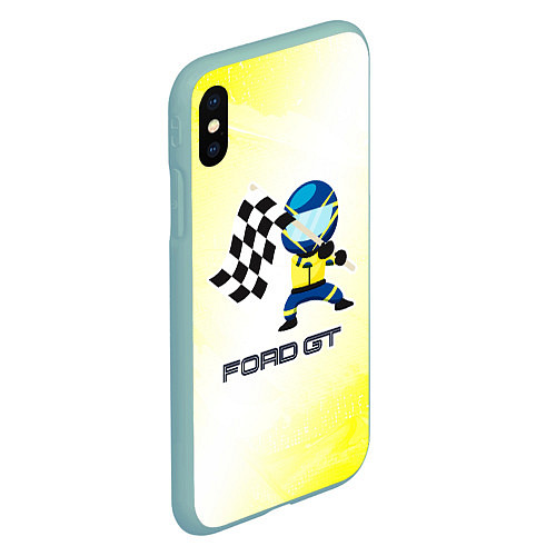 Чехол iPhone XS Max матовый Ford - Racing / 3D-Мятный – фото 2