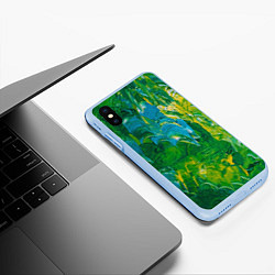 Чехол iPhone XS Max матовый Я вижу, цвет: 3D-голубой — фото 2