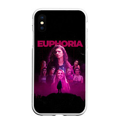 Чехол iPhone XS Max матовый Euphoria team, цвет: 3D-белый