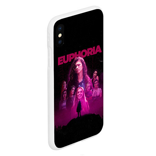 Чехол iPhone XS Max матовый Euphoria team / 3D-Белый – фото 2