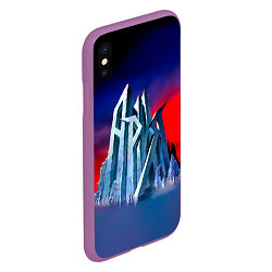 Чехол iPhone XS Max матовый Ария - Мания величия, цвет: 3D-фиолетовый — фото 2