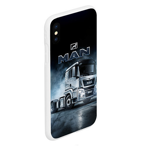 Чехол iPhone XS Max матовый Man фура / 3D-Белый – фото 2