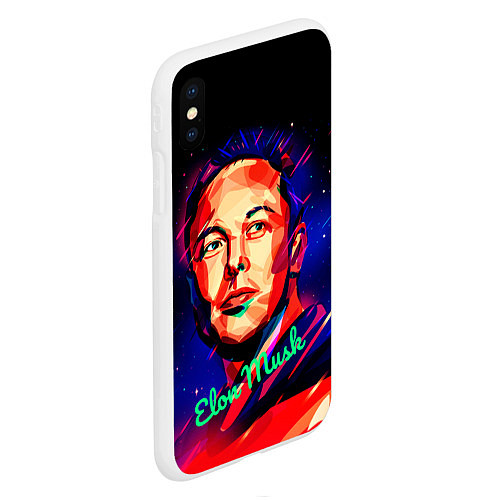 Чехол iPhone XS Max матовый ElonMuskА НА ВАС НЕТ / 3D-Белый – фото 2