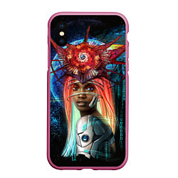 Чехол iPhone XS Max матовый Cyberpunk girl