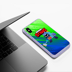 Чехол iPhone XS Max матовый Ash Brawl Stars Эш, цвет: 3D-светло-сиреневый — фото 2