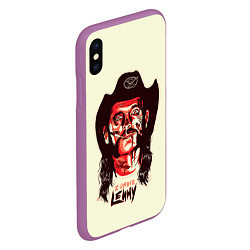 Чехол iPhone XS Max матовый Zombie Lemmy, цвет: 3D-фиолетовый — фото 2