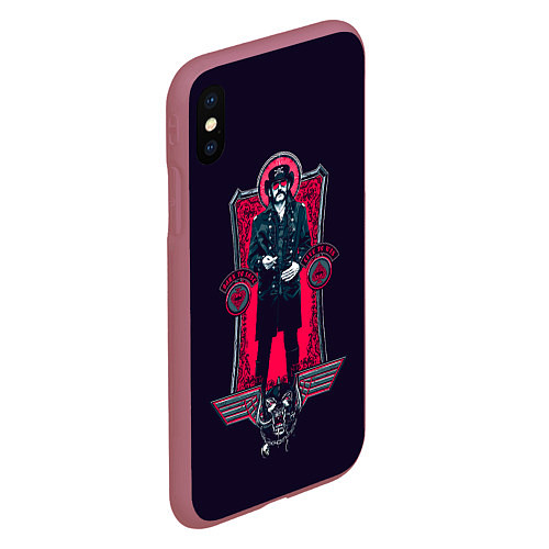 Чехол iPhone XS Max матовый King Lemmy / 3D-Малиновый – фото 2