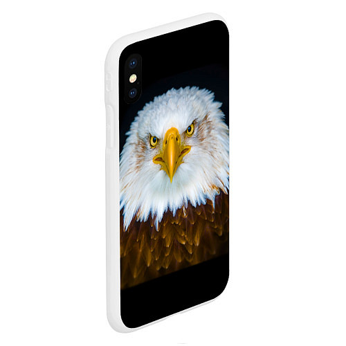 Чехол iPhone XS Max матовый Белоголовый орлан / 3D-Белый – фото 2